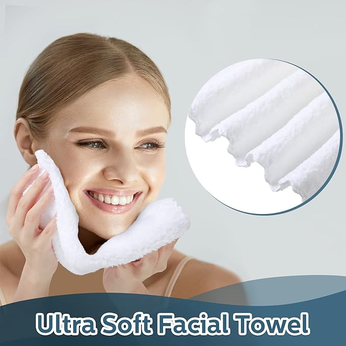 Newwiee 100 Pcs Washcloths Bulk Quick Drying Bathroom Wash Clothes 12 x 12 Inch