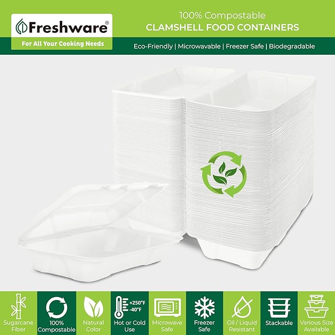 Freshware Clamshell Food Containers