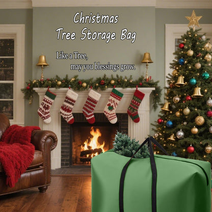 Small Christmas Tree Storage Bag 3FT/4FT/5FT Christmas Tree Bag for Detachable Christmas Tree Heavy Duty 600D Oxford Waterproof Dusty-Proof with 2 Reinforced Handle,Large Zipper Opening (GREEN)
