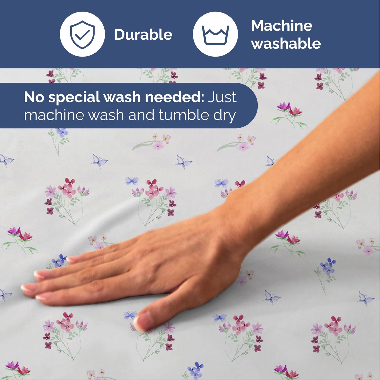 Floral Sheets - Butterfly Floral Bed Sheet Set - 1 Flat, 1 Fitted & 1 Pillowcase w/ Deep Pockets - Comfy, Wrinkle & Fade Free - Boho Botanical Bedding - Soft, Breathable and Cooling - Twin Size Set
