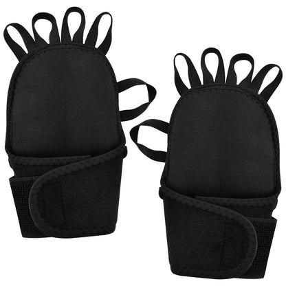 Parthan 1 Pair Weighted Gloves Adjustable Hand Stability Aid with Elastic Finger Rings for Tremors People Daily Writing Exercising Eating Doing Housework Improved Hand Wrist Mobility(Color:Black)