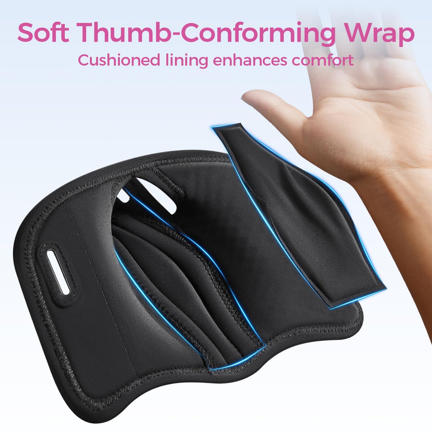 Thumb Brace Right/Left Hand, Thumb Spica Splint Hand Brace for Arthritis Pain and Support, Ergonomical Thumb Stabilizer for Trigger Thumb, CMC, De Quervains Tenosynovitis Pain Relief (Pink/Black, M - Fit both hands)