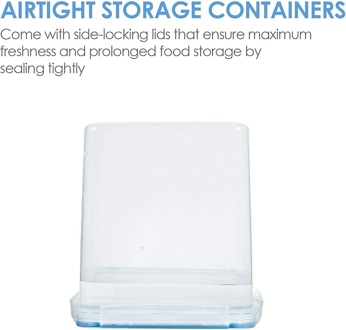 Vtopmart Food Storage Containers 2.5L / 84.5oz, 4 Pieces BPA Free Plastic