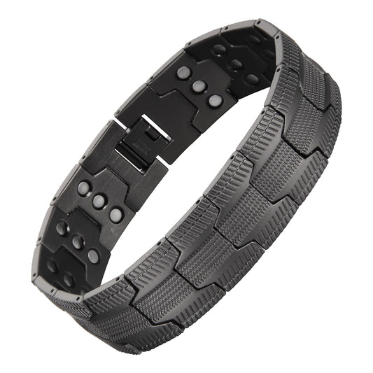 MagEnergy Copper Bracelet for Men, 3-Row Magnet Design, Ultra Strength Magnetic Bracelet 99.99% Pure Copper Wristband Adjustable Jewelry Gift with Sizing Tool