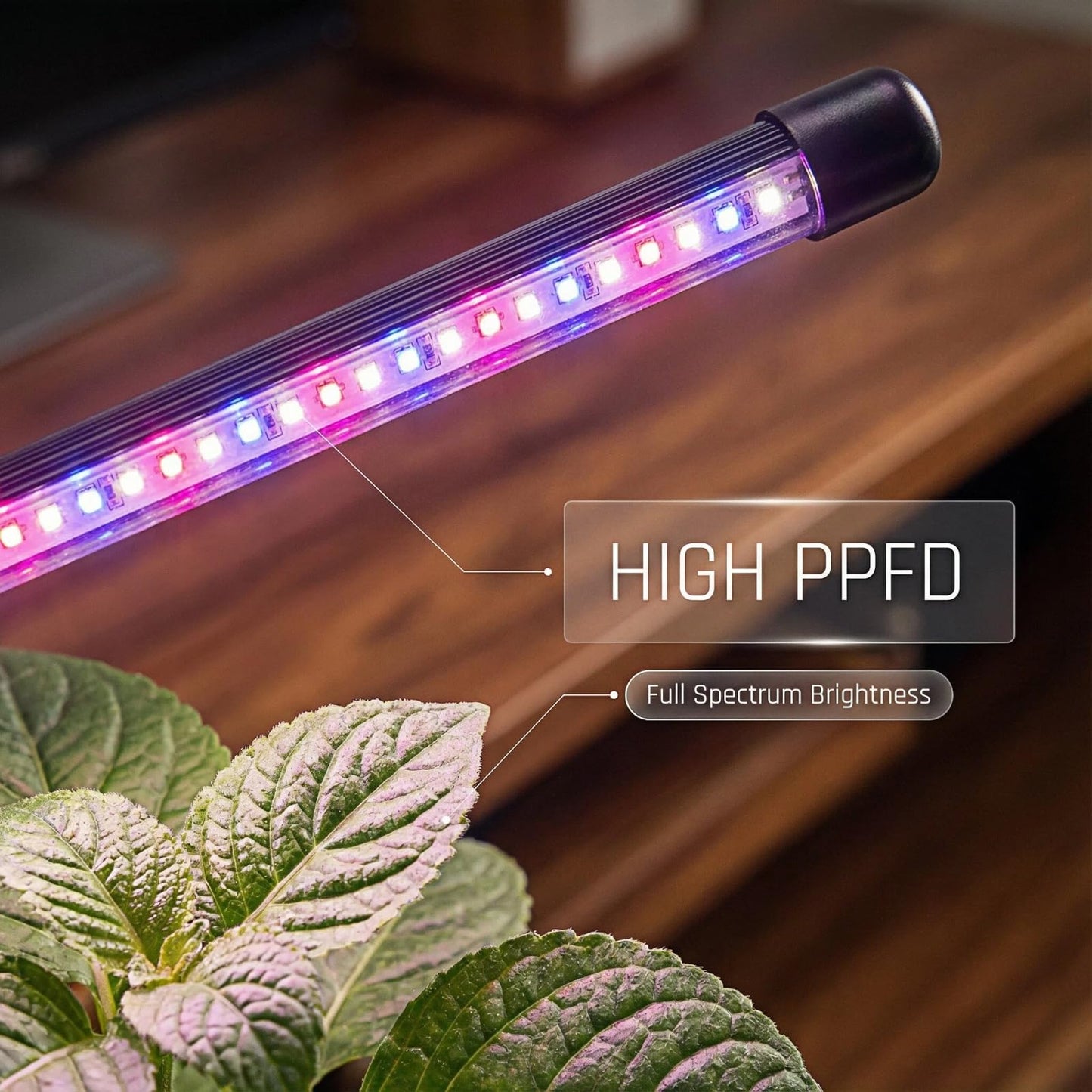 TheOneGrow Desk Grow Light for Indoor Plants with Timer, 28.7" Flexible Gooseneck Plant Light for Desk, 4-Dimming Levels, USB Powered Office Grow Light for Succulents, Herbs