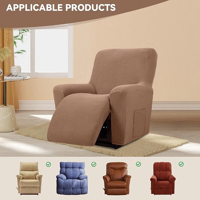 Cupuamon Recliner Chair Covers, Lazy Boy Recliner Covers Stretch Reclining