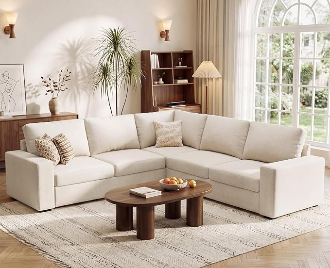 ABCASA Oversized Modular V Shaped Sectional Couches