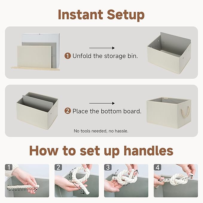 StorageWorks Collapsible Storage Bins, Closet Organizer Bins