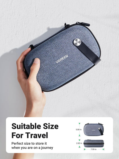UGREEN Electronic Organizer Travel Case Pouch Bag Accessories Portable Waterproof Storage Bag Travel Essentials with Cable USB Flash Drive Charger External Battery Memory Card, Space Grey