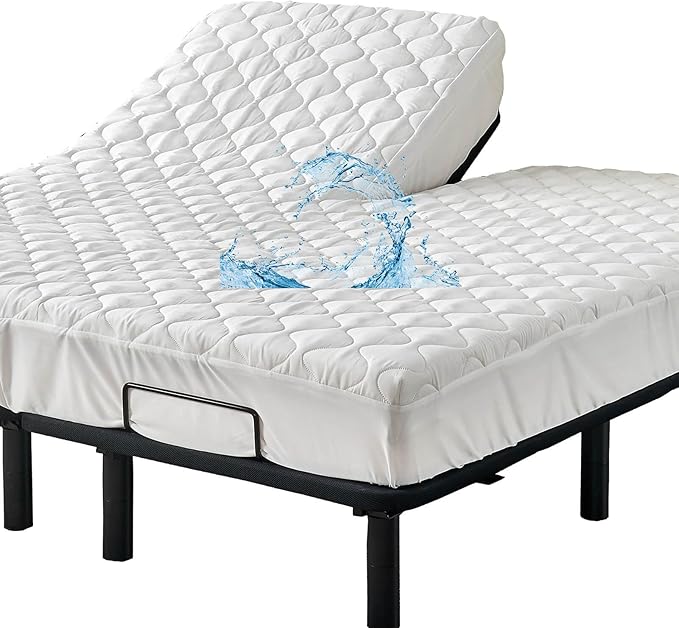 Quilted Waterproof Split Top California King Mattress Protector Pad