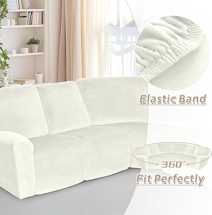Arfntevss Sectional Recliner Couch Covers Velvet Corner Sectional Sofa Cover