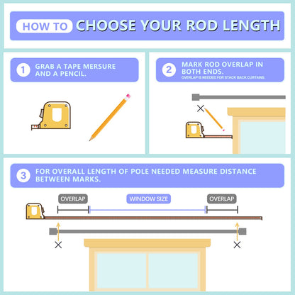 Byondeth Curtain Rods for Windows 16 to 144 Inches Adjustable Length 1 Inch Diameter Window Curtain Rod with Aluminium Finials, Black