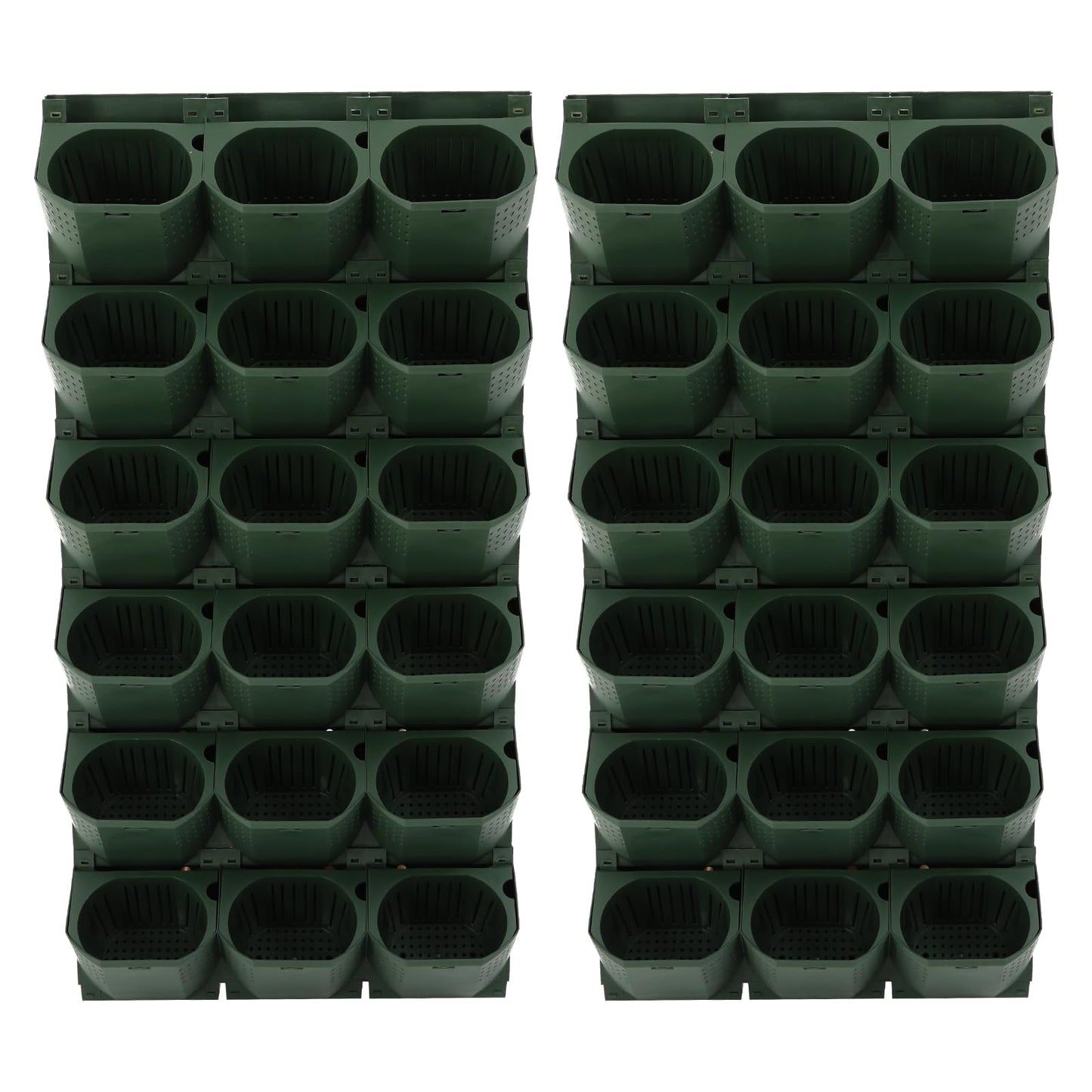 AGULIUM 36 Pots Wall Planter, Vertical Garden Planter, Stackable Wall Mounted Flower Pot Holder, Green Plant Wall for Flower Herbs Vegetables Grass Plants for Indoor Outdoor Garden Balcony Patio