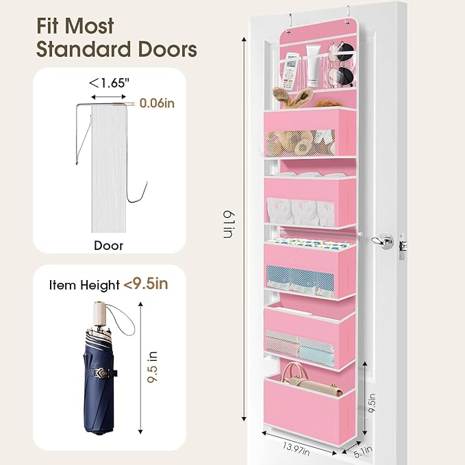 6-Tier Over The Door Organizer Hanging Storage Organizers
