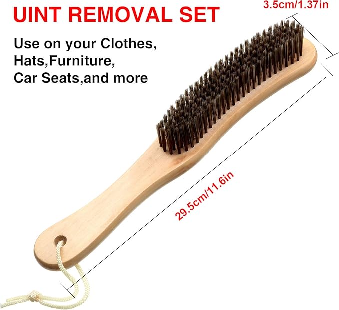 3 Pieces Wood Cashmere Comb and Wood Sweater Shaver Comb Combo Pack Fabric