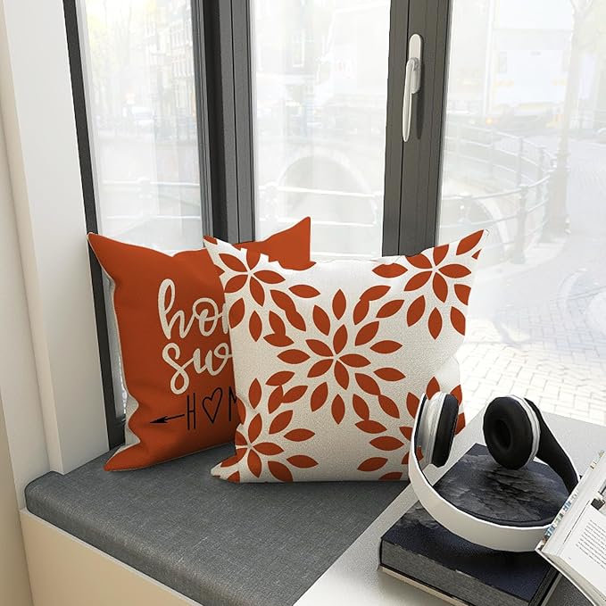 YCOLL Fall Pillow Covers 20x20 Set of 4, Modern Sofa Throw Pillow Cover