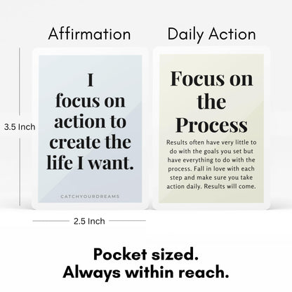 Mind Of A Champion - Motivational Cards for Men Affirmations and Action Steps to Turn Dreams into Reality - For Productivity, Personal Development, Self Care, Mindfulness, Affirmation Cards for Men