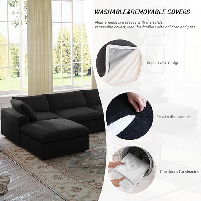 Cloud Modular Sectional Sofa Couch, 80.3" Convertible Couches Lovesofa