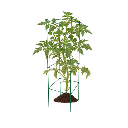 Thealyn Tomato Cages 6 Packs 46 Inches (H) Plant Stand with 164 Feet Twist Ties, Heavy Duty Garden Plants Support for Tomatoes, Cucumber, and Other Climbing Plants (Green)