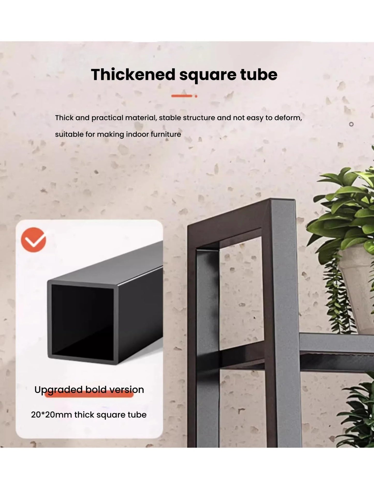 Plant Stand Indoor Outdoor,Metal Plant Stands,4 Tier Corner Plant Shelf Tall Plant Shelf with Leveling Feet(Black)
