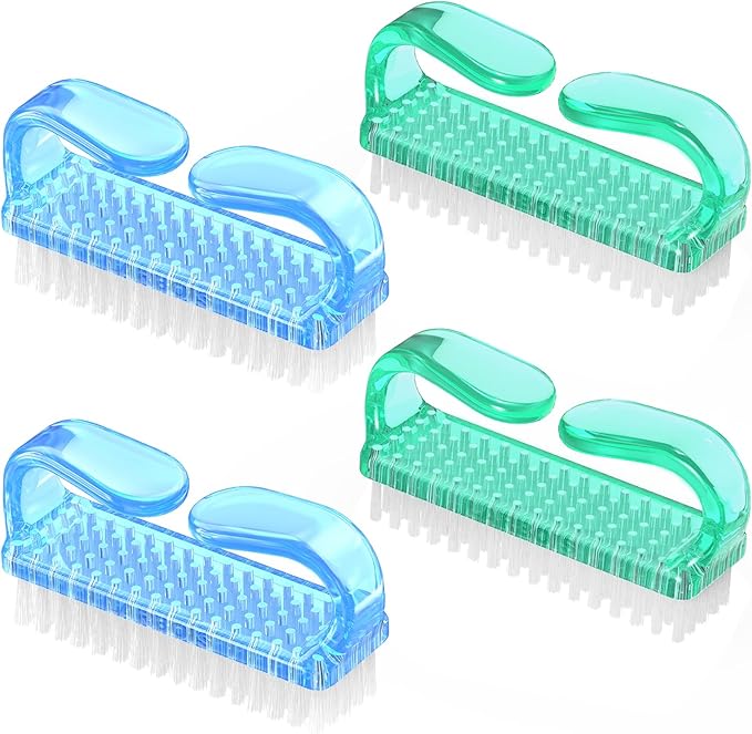 Handle Grip Nail Brush, Hand Fingernail Brush Cleaner Scrubbing Kit Pedicure