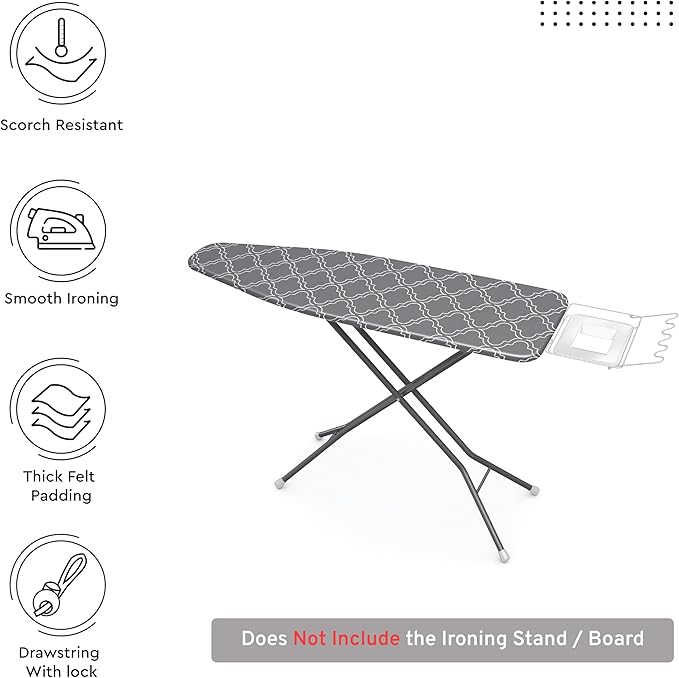 Encasa XO Ironing Board Cover and Pad 54"x15"