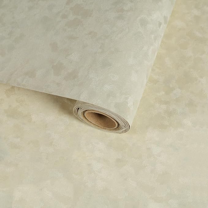 Beige Velvet Contact Paper for Cabinets Shelf Dresser, Soft Fabric Drawer Liner
