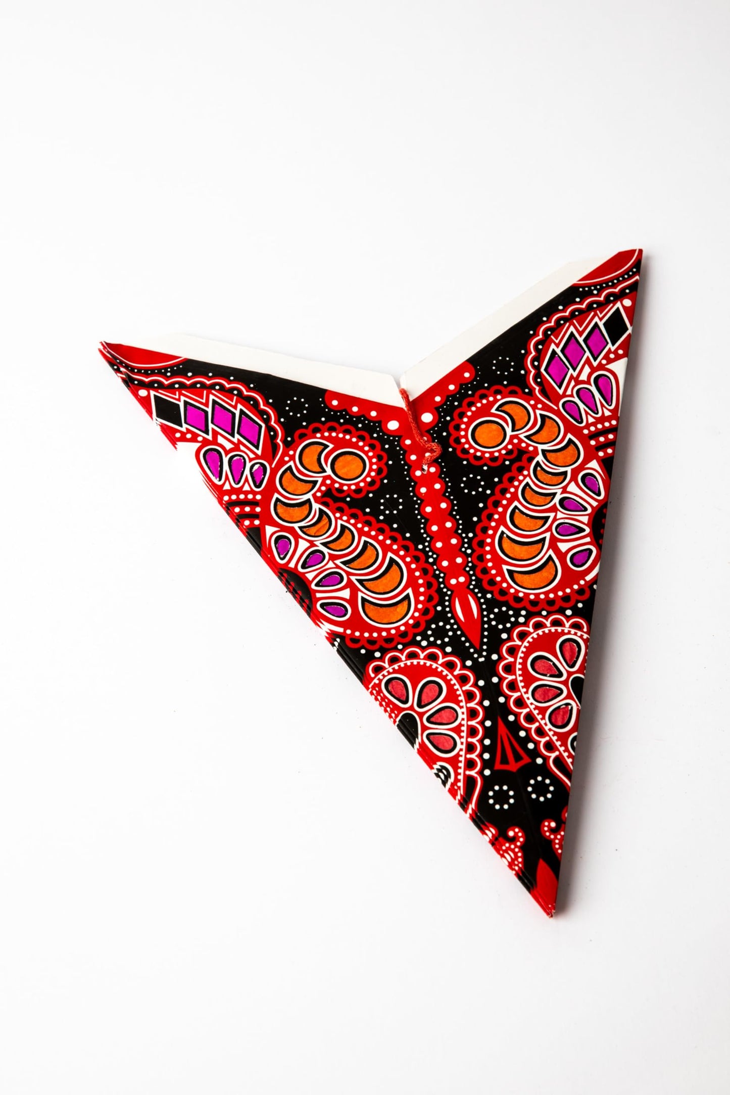 Mexicali Blues 24 inch 5 Point Paper Star Lanterns – Illuminate Your Space with Celestial Charm (Ganesh - Red & Black)