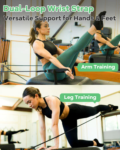 Wonderful Day 2PCS Pilates Straps for Reformer, Comfortable Enhanced Thickness, Fitness Pilates Double Loop Exercise Straps for Home Gym Workout