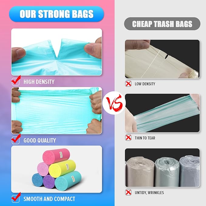 Mini Trash Bags 2 Gallon