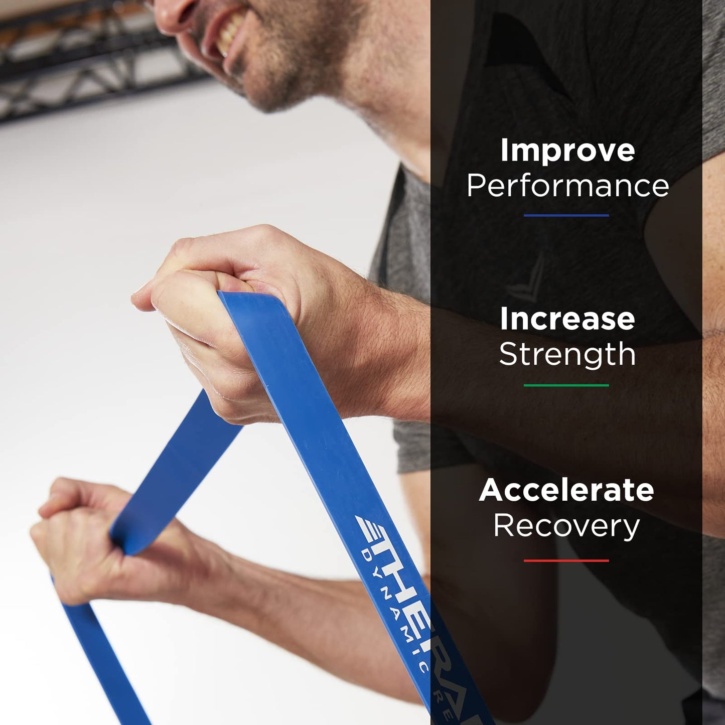 THERABAND High Resistance Bands, Set of 2 Elastic Super Bands for Improving Flexibility, Injury Rehab, & Full Body Workouts, Heavy Duty Stretch Bands for Lifting, 1 Light & 1 Medium Band
