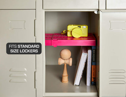 It's Academic LockerMate Adjust-A-Shelf Locker Shelf, Easy to Use, Extends to Fit Your Locker, Pink