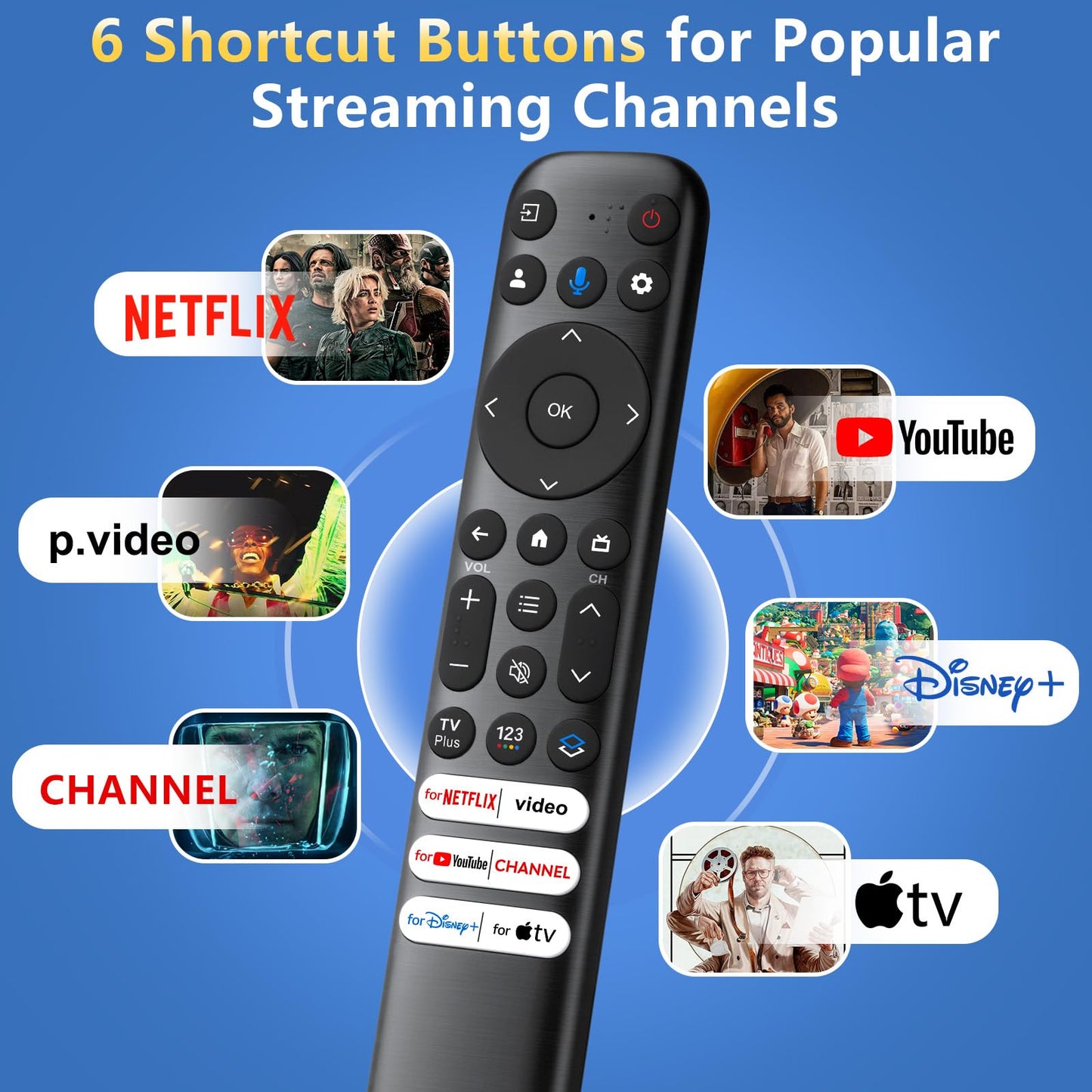 Voice Magic Remote for LG-Smart-TV-Remote Control Replacement, AKB75855501 AN-MR20GA MR19BA MR18BA MR650A with Voice Recognition and Pointer Function