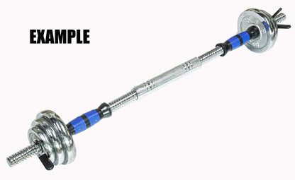 Rowland Harbor Threaded Dumbbell Durable Rubber Handles/Adjustable Dumbbell Bar Handles 38cm/14.9 Inch - Fit 1 inch Standard Weight Plate - Weightlifting Accessories - Sold in Pair