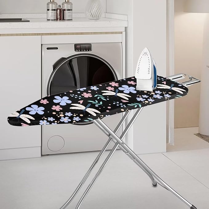 Dragonfly Flowers Ironing Board Cover Thick Soft Ironing Board Protector
