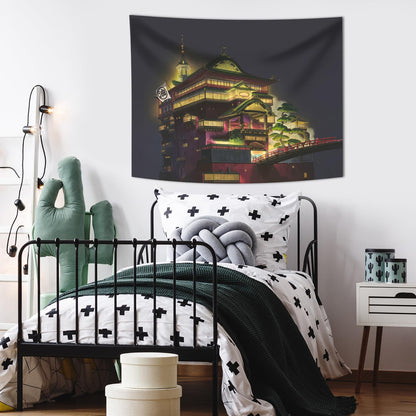 Pounchi Japanese Anime Tapestry (51 x 59 Inch with Hooks Kit) Japanese Backdrop Wall Hanging Tapestry for Bedroom Living Room Dorm Gifts for Birthday Party Decorations