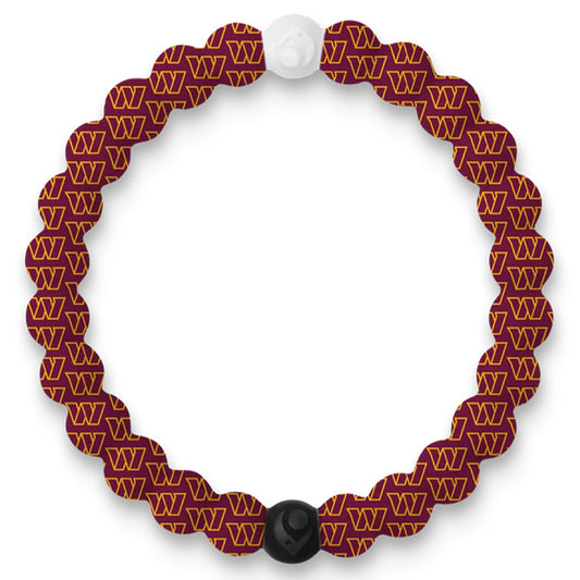 Lokai Silicone Beaded Bracelet for Men & Women, NFL Football Collection - Washington Commanders, Medium - Silicone Jewelry Fashion Bracelet Slides-On for Comfortable Fit