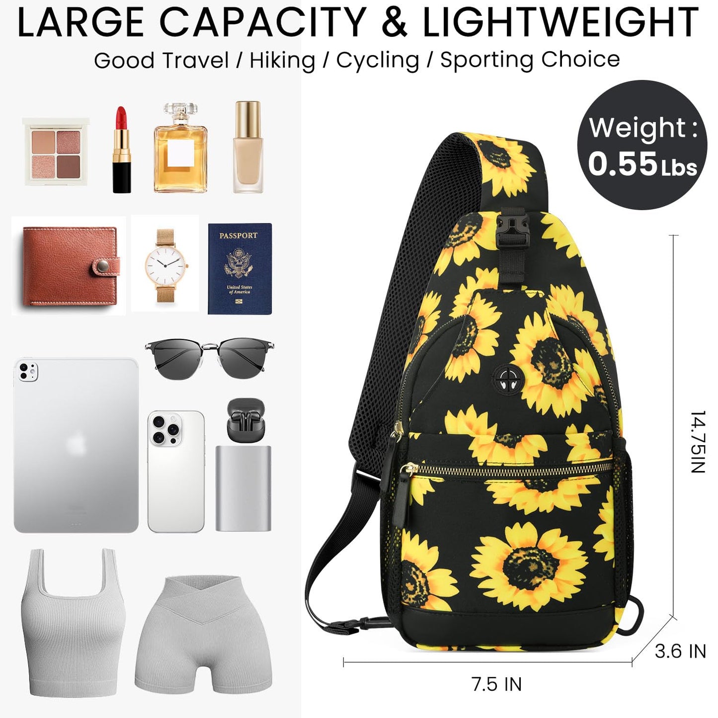 Small Crossbody Purses Bags for Women Men Travel, Chest Sling Bag Women Casual Cross Body Bag for Woman Sling Backpack