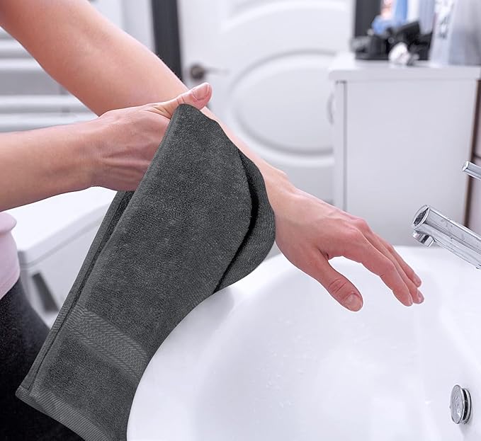 Utopia Towels 6 Pack Premium Hand Towels Set, 16 by 28 inches, 100% Ring Spun