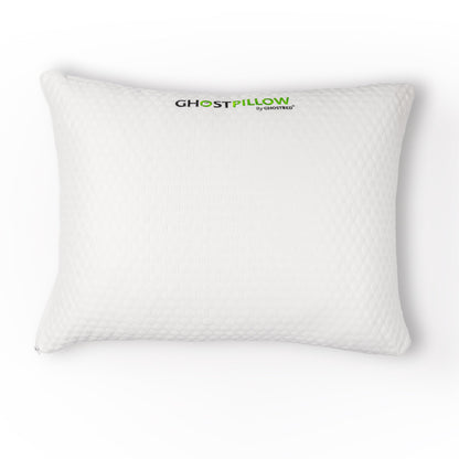 GhostBed Shredded Memory Foam Pillow with Adjustable Gel Memory Foam and Cooling Breathable Cover - Standard Size Shredded Memory Foam Pillows CertiPUR-US Certified 1-Pack