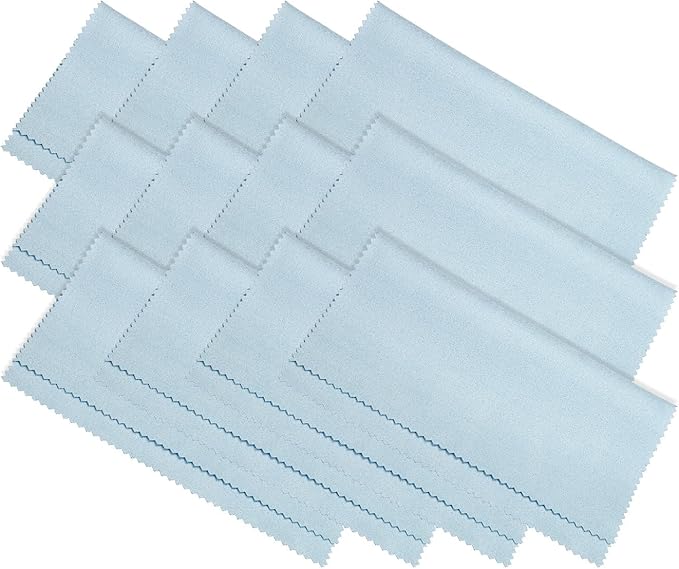 PATIKIL Eyeglass Microfiber Cleaning Cloth 7"x6", 12 Pack Glasses Cleaning