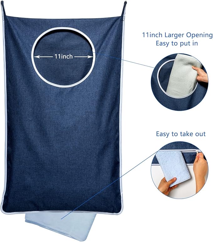 KEEPJOY XL Hanging Laundry Hamper Bag, Large 36"x22" Clothes Hanging Hamper