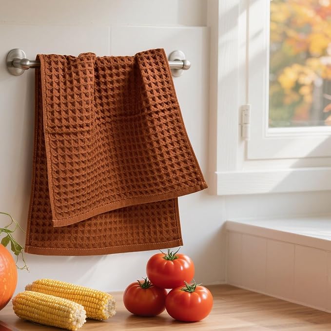 Jacquotha Waffle Hand Towels for Bathroom Kitchen Decor 2-Piece – Cotton Quick