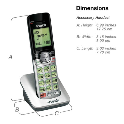 VTech CS6719-2 2-Handset Cordless Phone with Caller ID/Call Waiting, Handset Intercom & Backlit Display/Keypad, Silver