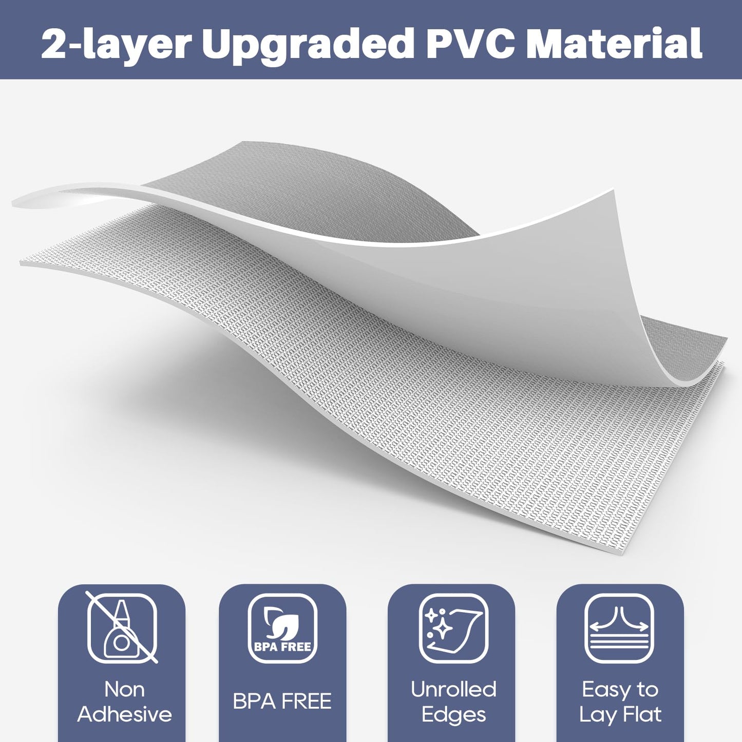 Shelf Liners for Kitchen Cabinets Refrigerator Liners Waterproof & Oil-Proof Kitchen Cupboard Liner Plastic Drawer Mats PVC Material Non Adhesive Fridge Liner for Shelves Gray 11.8 x 59 Inch