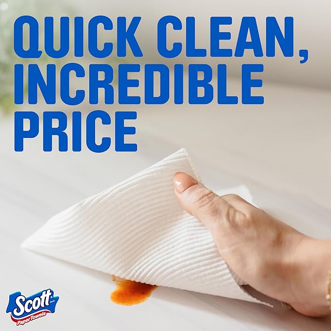 Scott Paper Towels, Choose-A-Sheet, 30 Double Rolls = 60 Regular Rolls