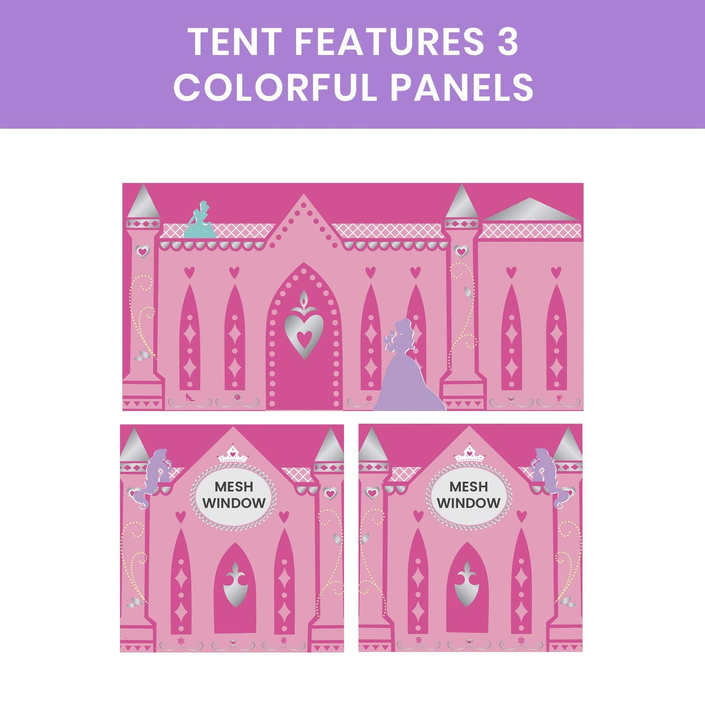 Disney Princess Loft Bed Tent - Curtain Set for Low Twin Loft Bed (Bed Sold Separately) by Delta Children