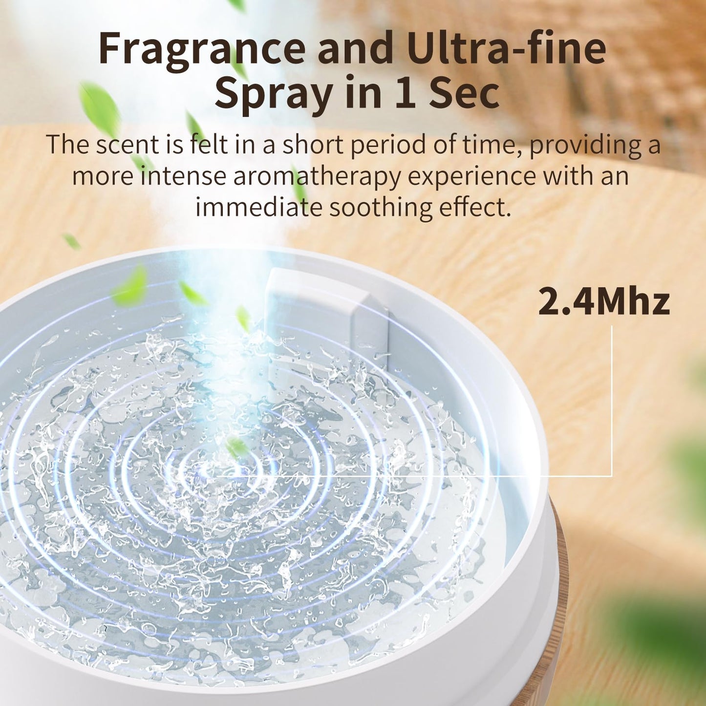 Essential Oil Diffuser, Quiet Humidifier for Bedroom, Timer and Auto-Off, 7 LED Colors Ultrasonic Aromatherapy Mist Diffusers for Large Room Office (Milky White)