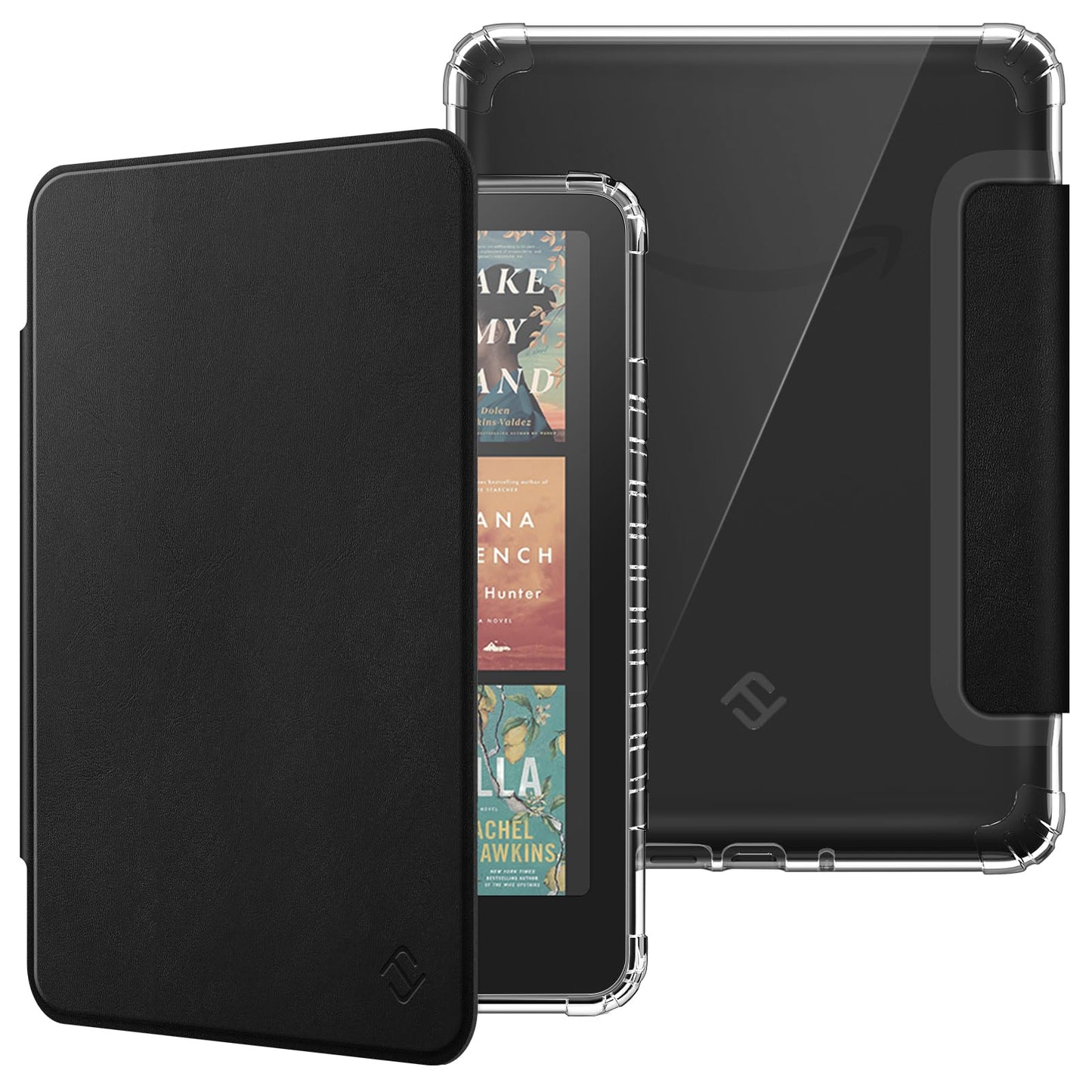 FINTIE Case for 7" All-New Kindle Paperwhite (12th Generation, 2024) & Kindle Colorsoft Signature Edition, Ultra Clear Soft Light Transparent TPU Back Cover Auto Wake/Sleep, Black