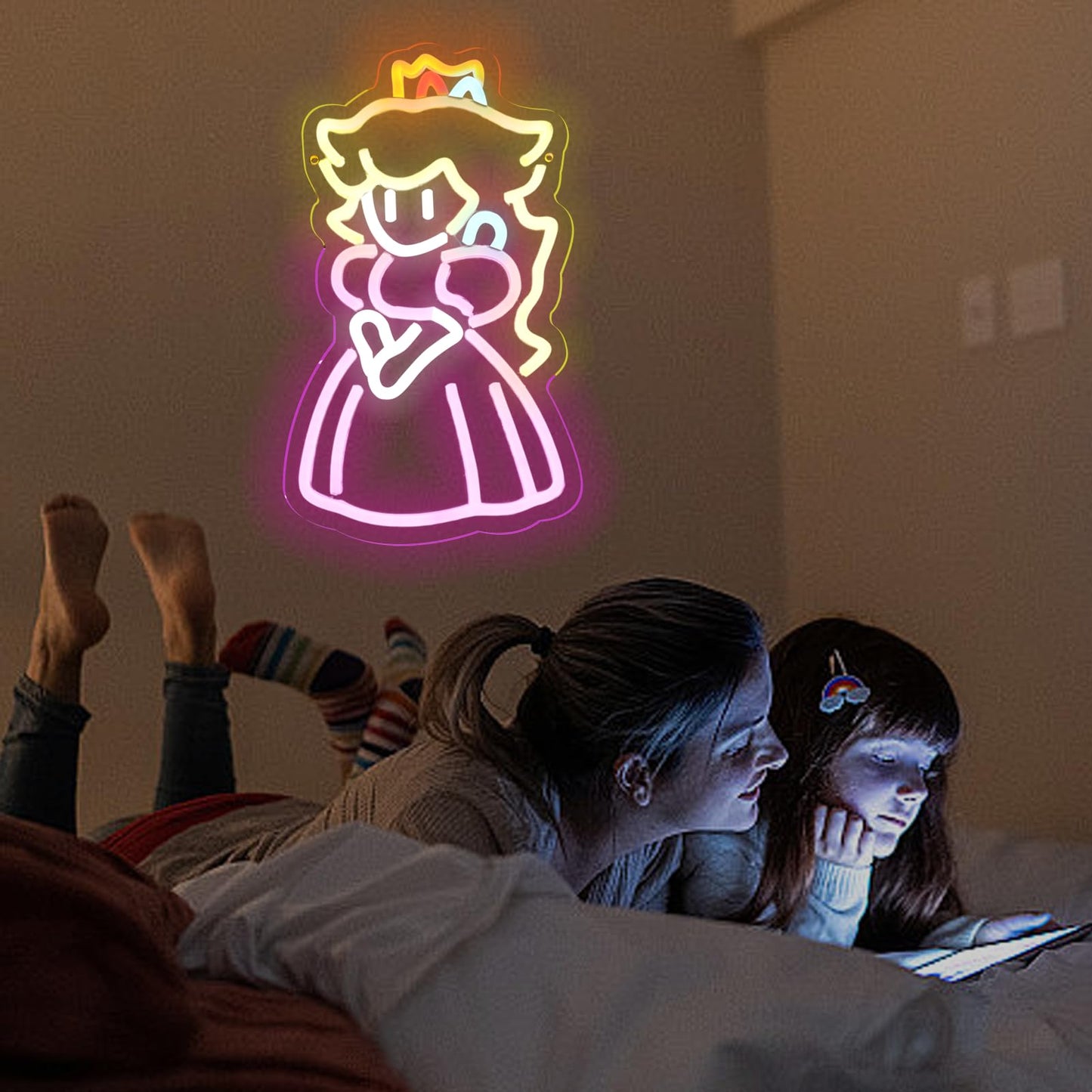 lmprintNook Princess Neon Signs Crown Neon Lights for Wall Decor Decorative Hanging LED Sign with USB Power for Kid Teen Boys Girls Room Birthday Party Wedding Bar Home Decoration Christmas Gift